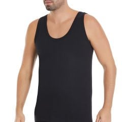 Yıldız Erkek Siyah %100 Pamuk Atlet YLDZ-135