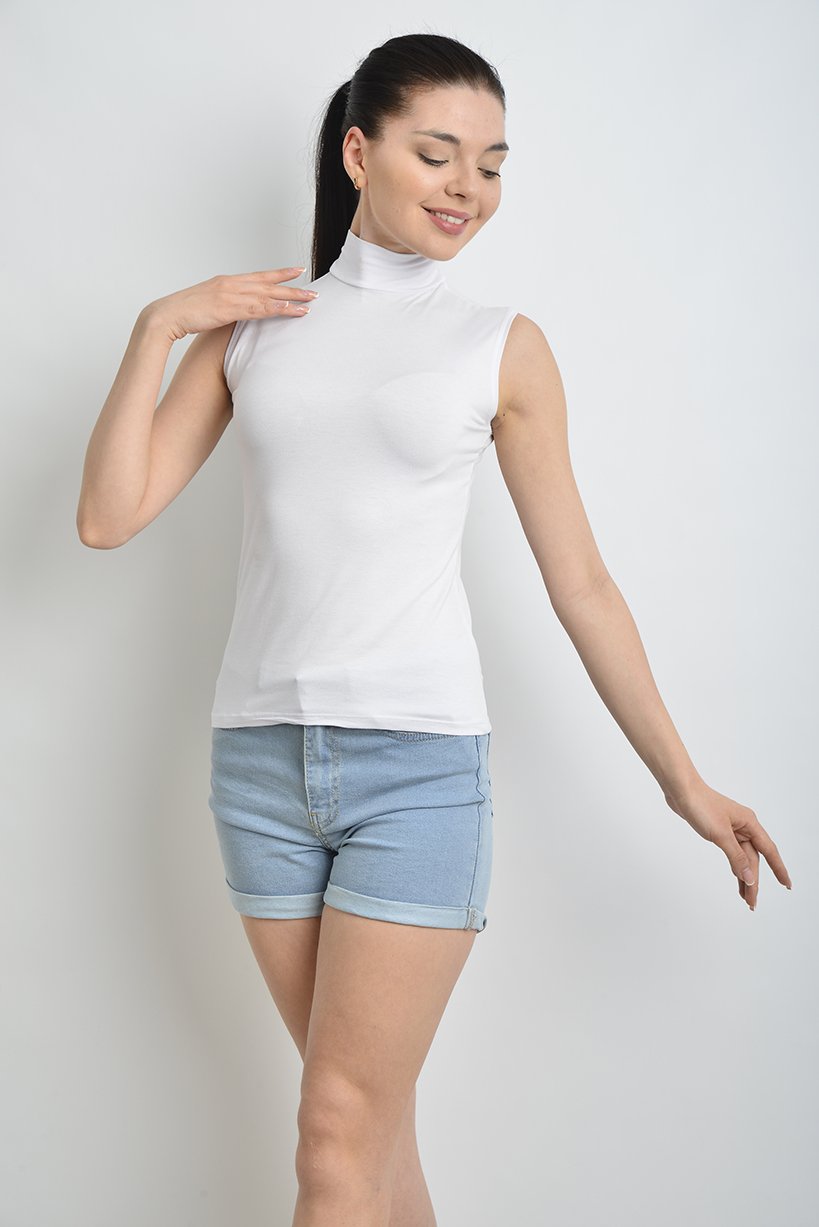 İKİNCİTEN SIFIR KOL BOĞAZLI BODY S/M - Beyaz