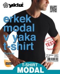 Yıldız Erkek Modal V Yaka Tshirt 150 L - Siyah