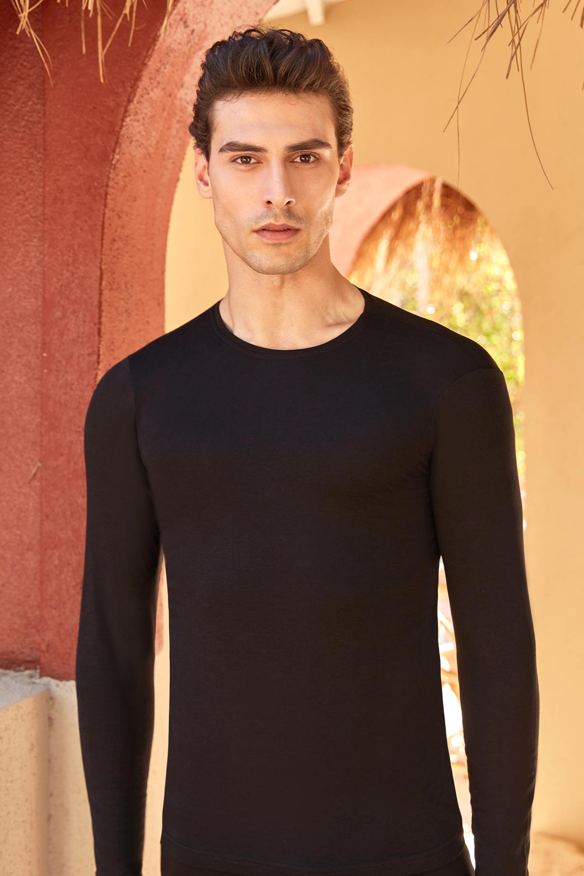 Berrak 6'lı Erkek Modal Uzun Kol Atlet 1040 S - Siyah