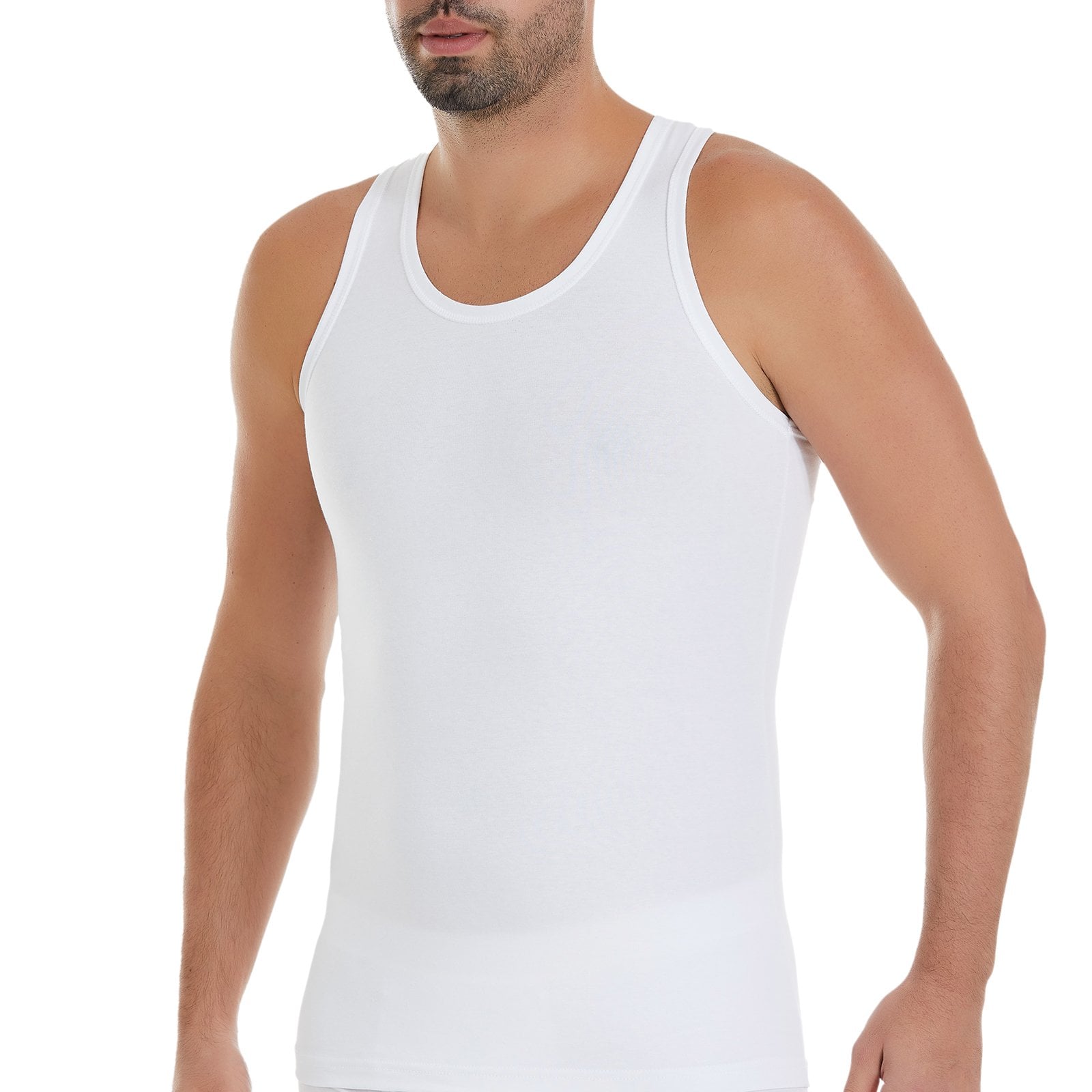 Yıldız Erkek Likralı 3'lü Paket Sporcu Atlet YLDZ-375 S - Beyaz