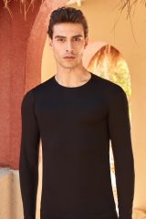 Berrak 6'lı Erkek Modal Uzun Kol Atlet 1040 XL - Siyah