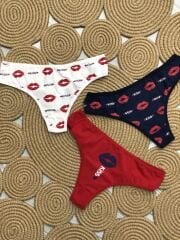 Cottondance Kadın Kiss 3'lü Tanga Set