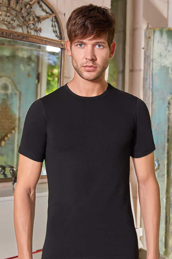 Berrak 6'lı Erkek Modal 0 Yaka Atlet 1038 L - Siyah