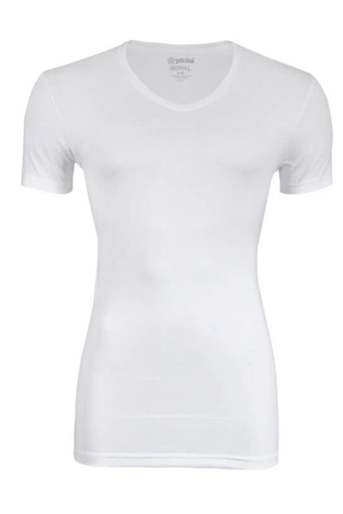 Yıldız Erkek Modal V Yaka Kısa Kollu Atlet 150 S - Beyaz