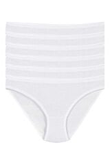 Yıldız Kadın 6'lı Paket %100 Pamuk Bikini Külot YLDZ-2122 M - Beyaz
