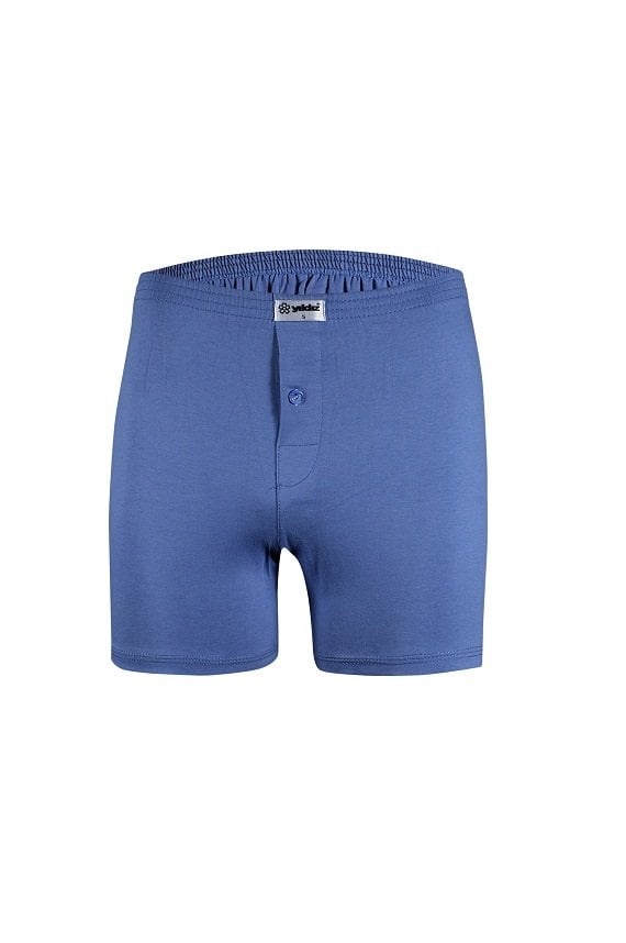 Yıldız Erkek Penye Boxer Düz Renk 43 M - Mavi