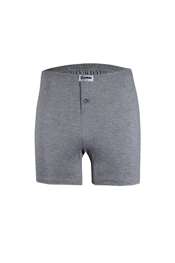 Yıldız Erkek Penye Boxer Düz Renk 43 XXL - Gri