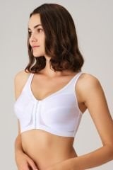 Anıl Kadın Toparlayıcı Minimizer Balensiz Desteksiz Dolgusuz Önden Açılan Sırt Destekli Medikal Sütyen (3651) 80D - Beyaz