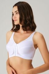 Anıl Kadın Toparlayıcı Minimizer Balensiz Desteksiz Dolgusuz Önden Açılan Sırt Destekli Medikal Sütyen (3651) 90D - Beyaz