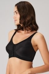 Anıl Kadın Toparlayıcı Minimizer Balensiz Desteksiz Dolgusuz Önden Açılan Sırt Destekli Medikal Sütyen (3651) 90D - Siyah