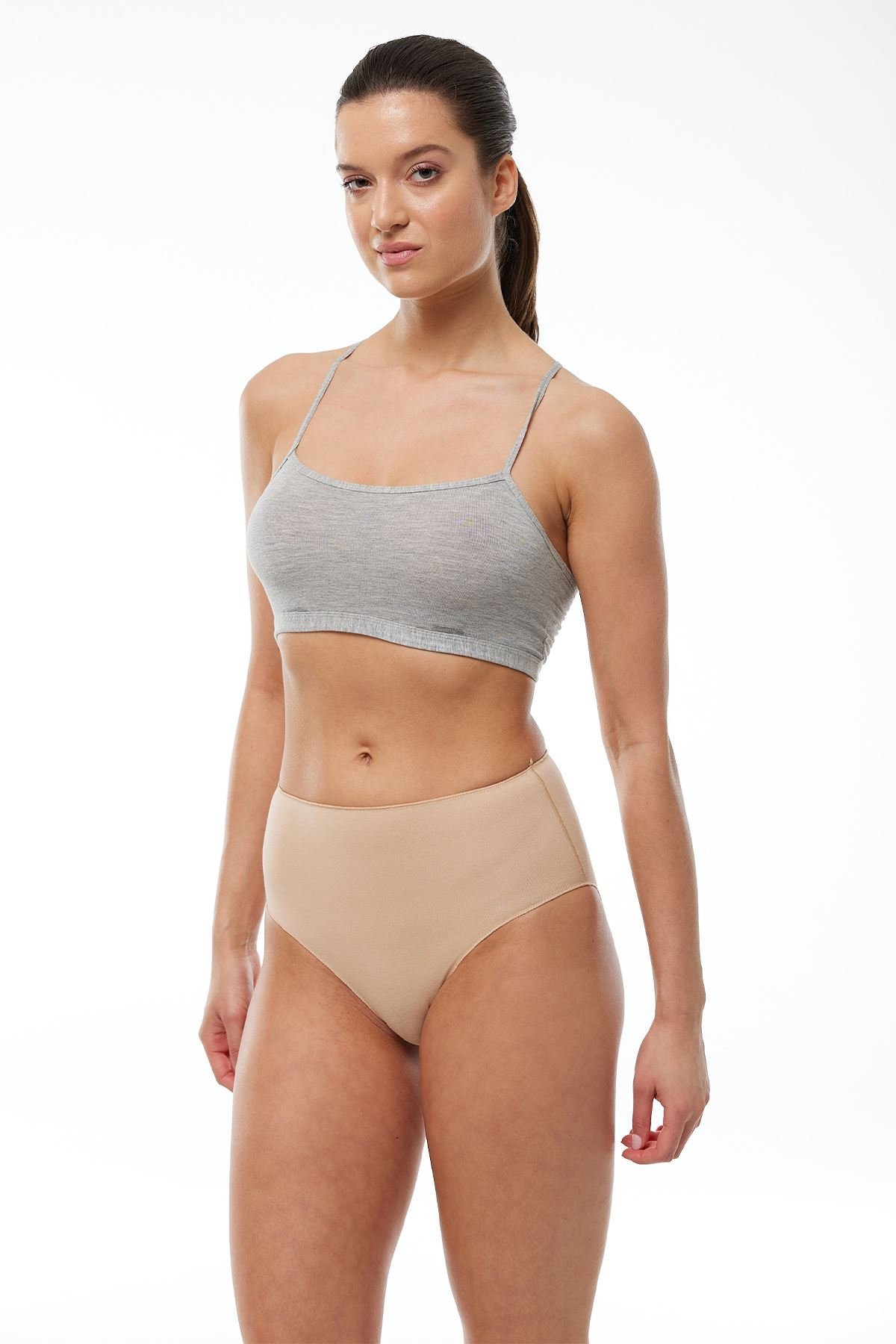 Malabadi Kadın 6 Lı Paket Ten Modal Extra Yüksek Bel Slip Külot 1955