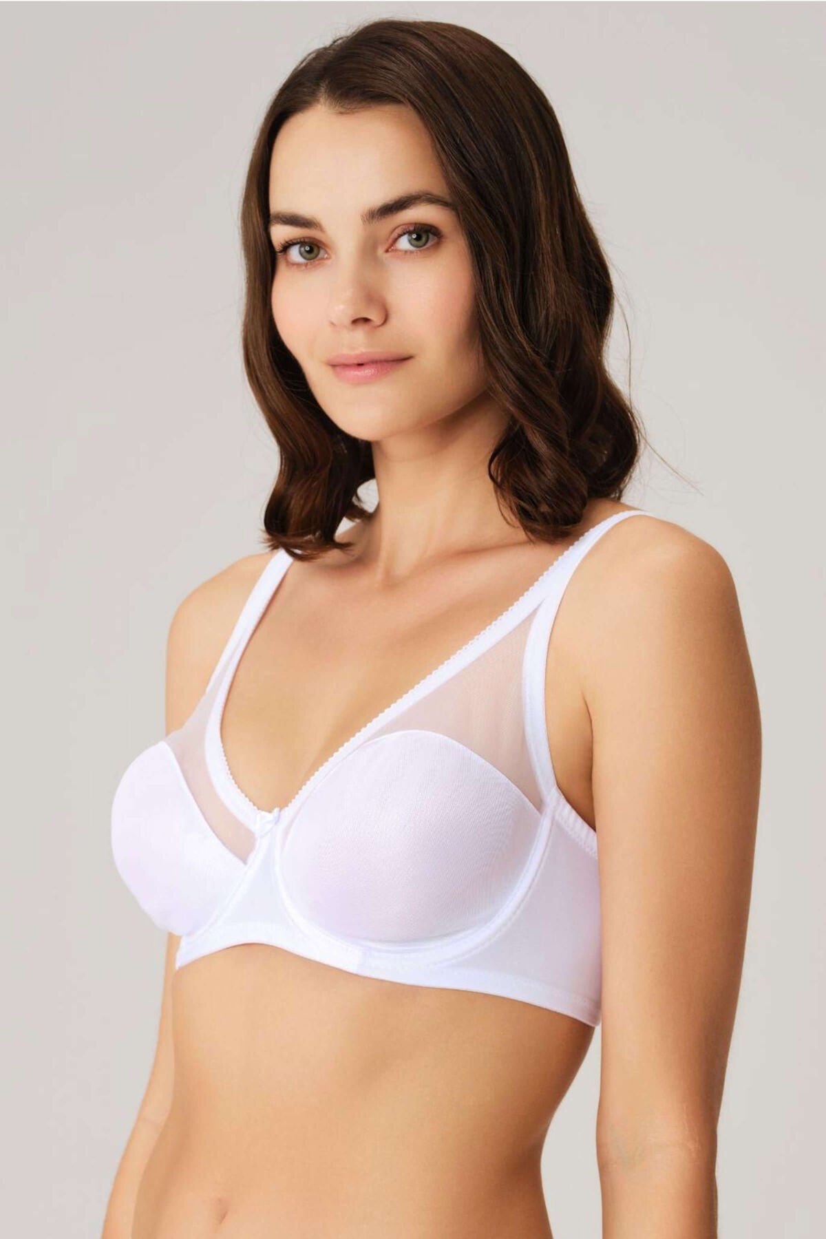 Anıl Kadın Balenli Desteksiz Dolgusuz Toparlayıcı Günlük Klasik Küçültücü Sütyen (3592) 75C - Beyaz