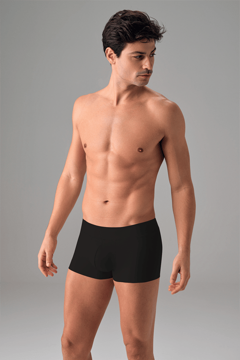 DOREANSE Erkek Dikişsiz Mini Paça Boxer 1749 S - Siyah