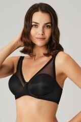 Anıl Kadın Balenli Desteksiz Dolgusuz Toparlayıcı Günlük Klasik Küçültücü Sütyen (3592) 95C - Siyah