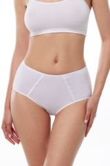 Malabadi Kadın 6 Lı Paket Pamuk Elastan Sabrina Yüksek Bel Slip Külot 114 M - Beyaz