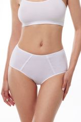 Malabadi Kadın 6 Lı Paket Pamuk Elastan Sabrina Yüksek Bel Slip Külot 114 3XL - Beyaz