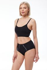 Malabadi Kadın 6 Lı Paket Pamuk Elastan Sabrina Yüksek Bel Slip Külot 114 L - Siyah