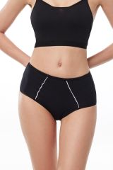 Malabadi Kadın 6 Lı Paket Pamuk Elastan Sabrina Yüksek Bel Slip Külot 114 3XL - Siyah