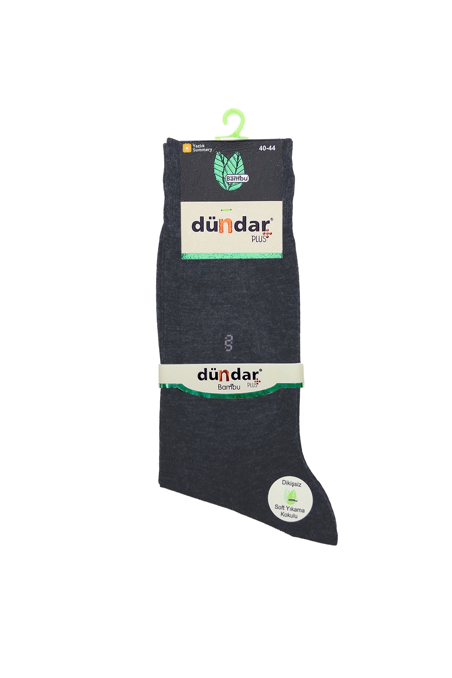 Dündar Erkek Bambu İnce Yazlık 12'li Çorap Füme