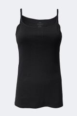 Malabadi Kadın Siyah Beyaz Ten 6 Lı Paket %100 Pamuk Ribana İp Askılı Atlet 105-E XXL - Siyah