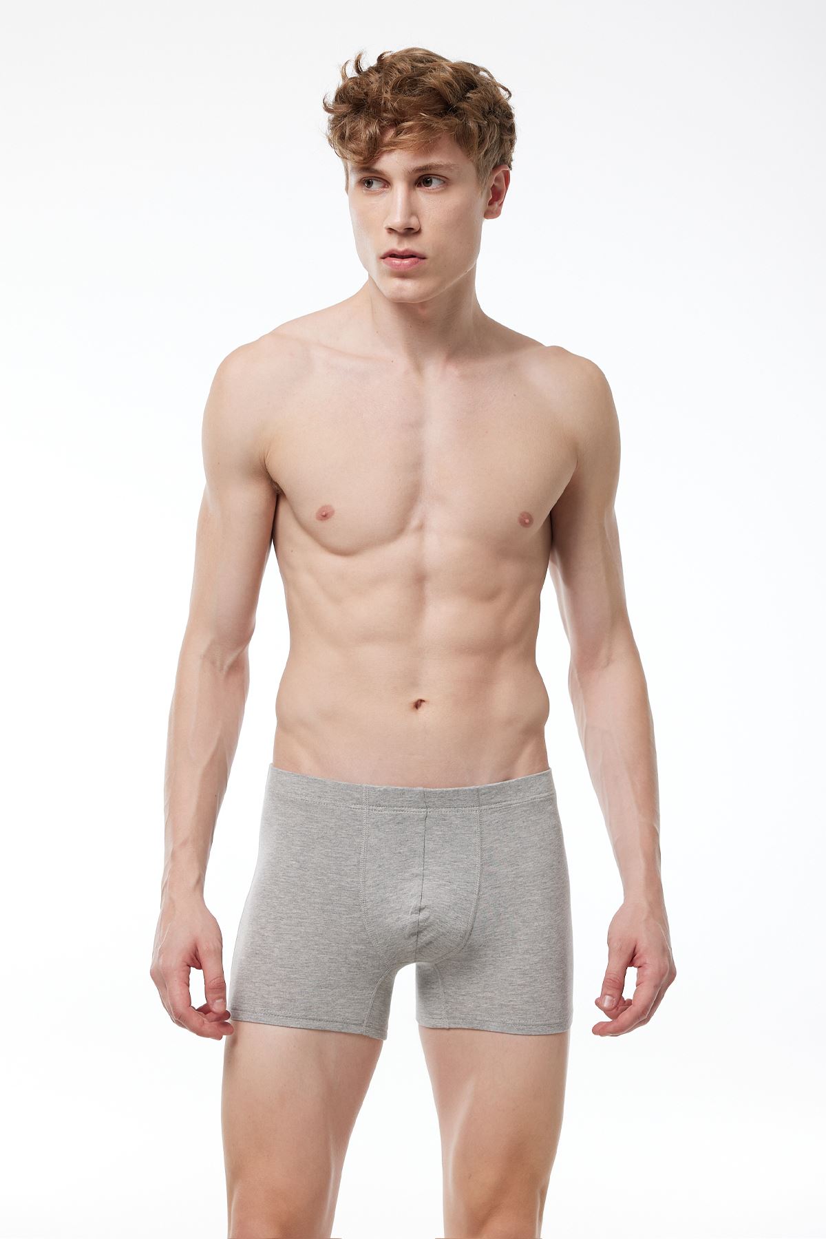 MALABADİ Erkek Ten Rengi Likralı Modal Boxer 058 S - Gri