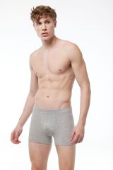 MALABADİ Erkek Ten Rengi Likralı Modal Boxer 058 L - Gri