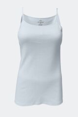 Malabadi Kadın Siyah Beyaz Ten 6 Lı Paket %100 Pamuk Ribana İp Askılı Atlet 105-E 3XL - Beyaz