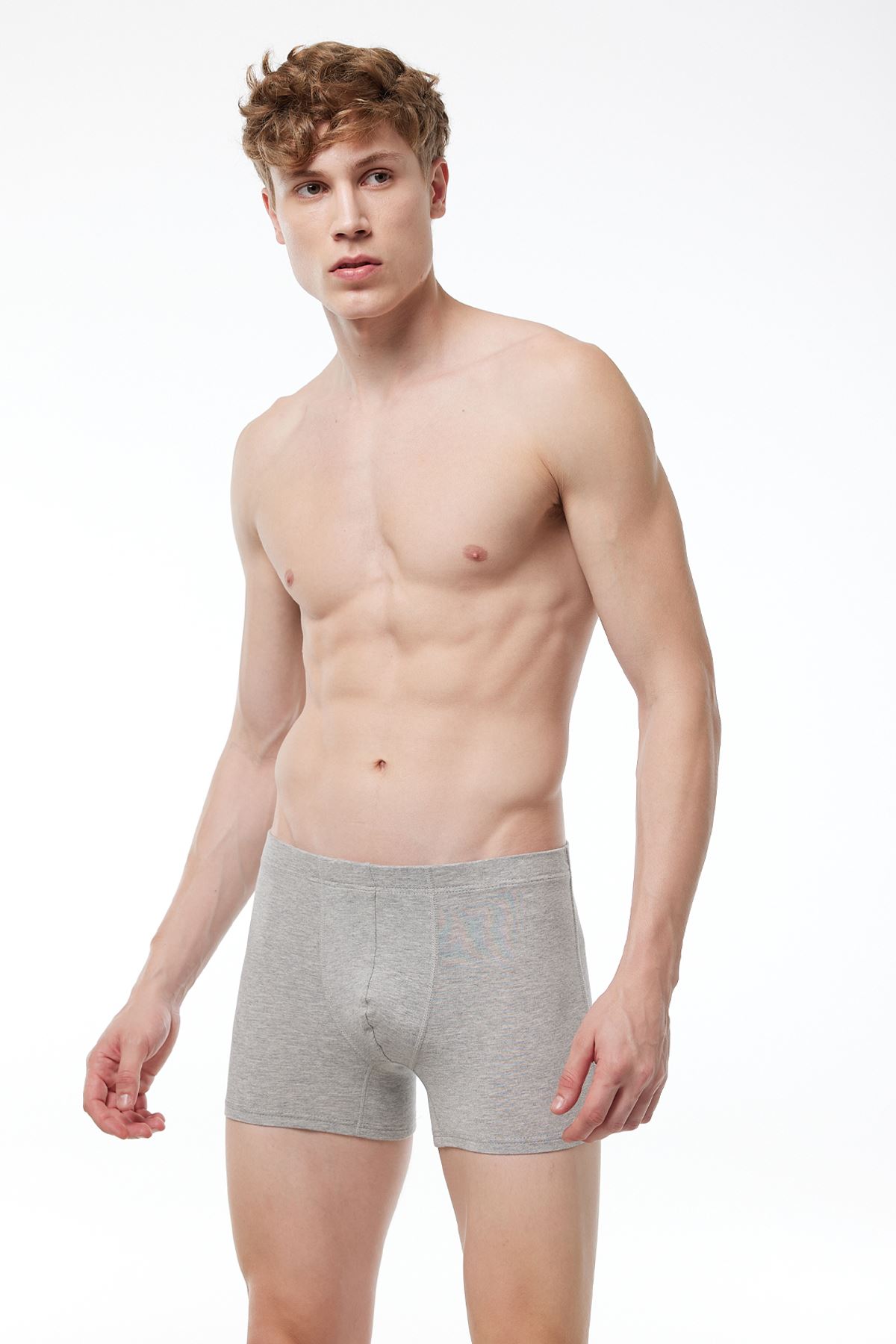 MALABADİ Erkek Ten Rengi Likralı Modal Boxer 058 XL - Gri