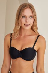 Nbb Kadın Desteksiz Straplez Sütyen 3510 Siyah - 80B