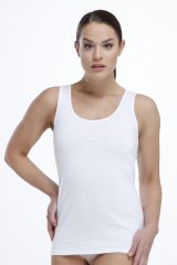 Malabadi Siyah Beyaz Ten Kadın 6 Lı Paket %100 Pamuk Ribana Kalın Askılı Atlet 106-E L - Siyah-Beyaz-Ten