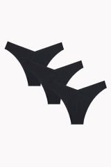 NBB 3'lü Lazer V Shape Brazillian Külot 328 L - Siyah