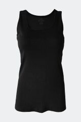 Malabadi Siyah Beyaz Ten Kadın 6 Lı Paket %100 Pamuk Ribana Kalın Askılı Atlet 106-E M - Siyah-Beyaz-Ten