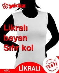 Yıldız Kadın Likralı Sıfır Kol Atlet 2235 L - Beyaz