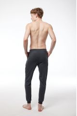 Malabadi Erkek Antrasit Beli Lastikli Cepli Tek Alt Manşetli Paça Pijama 6004