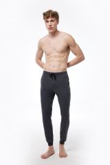 Malabadi Erkek Antrasit Beli Lastikli Cepli Tek Alt Manşetli Paça Pijama 6004