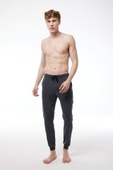 Malabadi Erkek Antrasit Beli Lastikli Cepli Tek Alt Manşetli Paça Pijama 6004